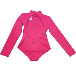 Redemption Athletix Hot Pink Turtleneck Bodysuit Size Medium
